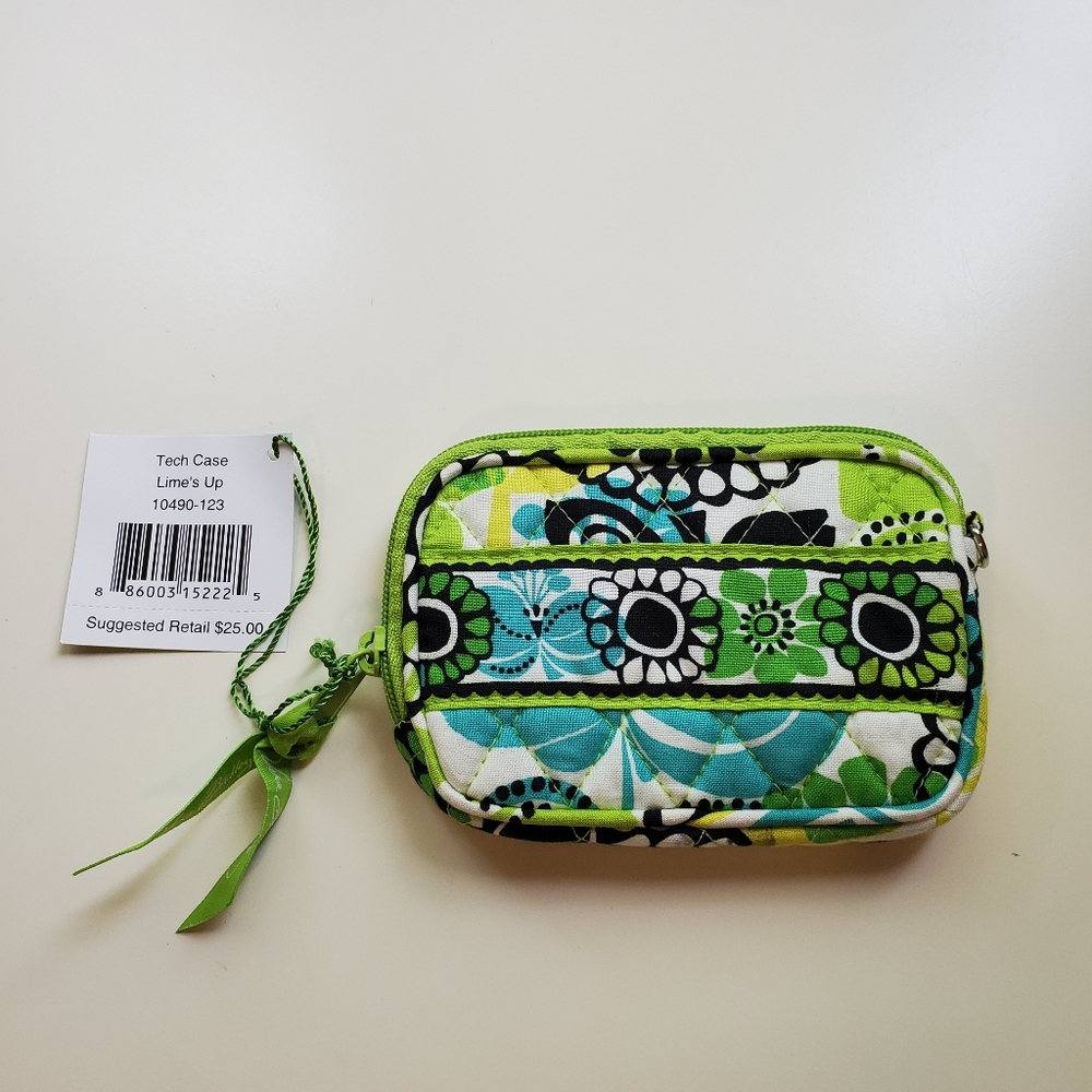 Vera Bradley "Tech Case" Wristlet in Lime's Up